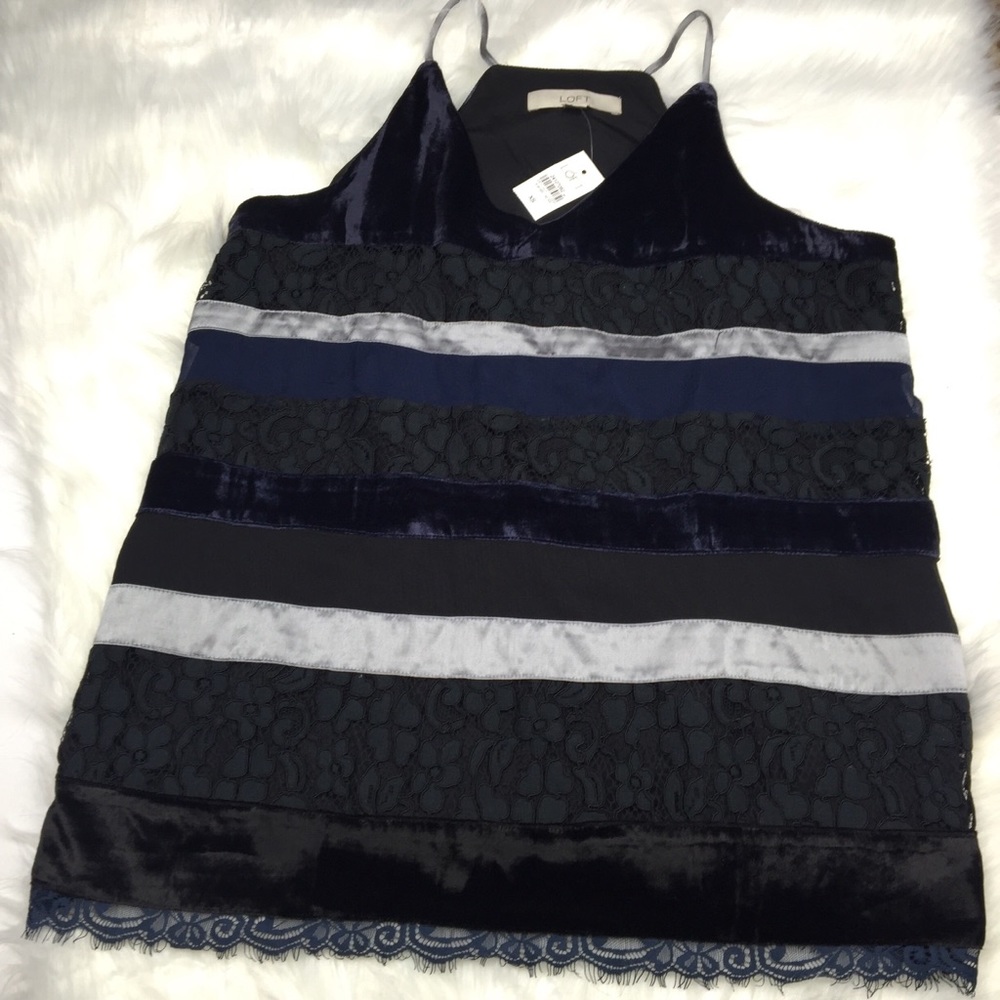 NWT Loft Detailed Spaghetti Strap Tank Top